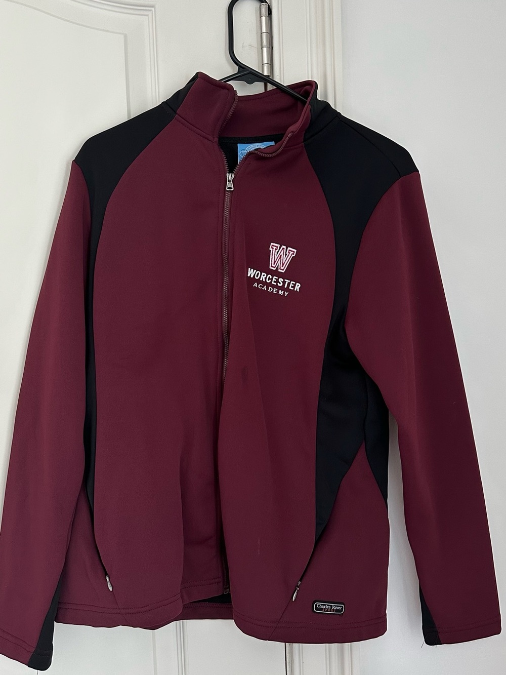 Women’s Worcester Academy Burgundy & Black Full-Zip Jacket